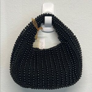 Stunning Black Beaded Hobo Bag 🖤